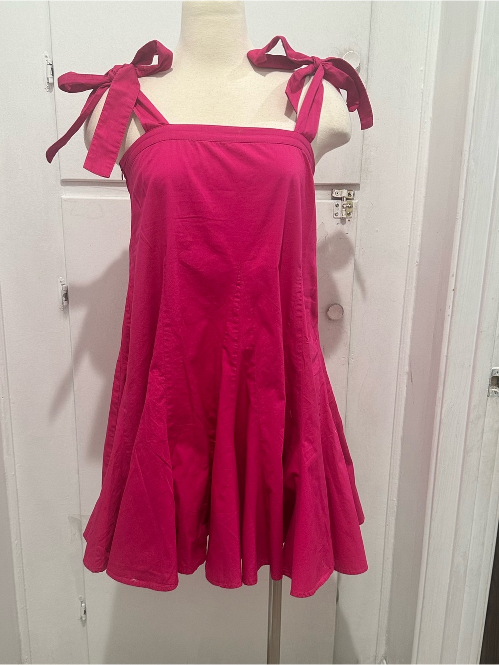Aqua Girls' Fuchsia Tie-Shoulder Swing Dress